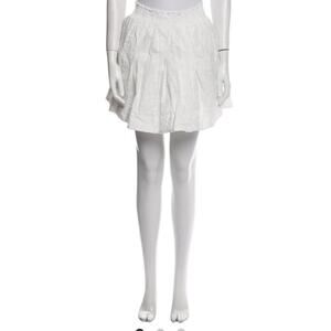 White Mini Skirt - Lightweight Tiered Casual Skirt